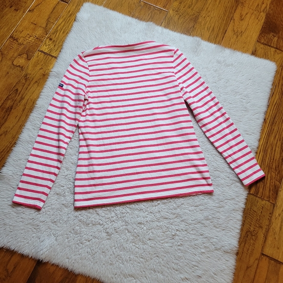 Lilly Pulitzer x Saint James Miniquidame Tee Shirt Rose Soleil Stripes Women's 6 - Picture 5 of 11